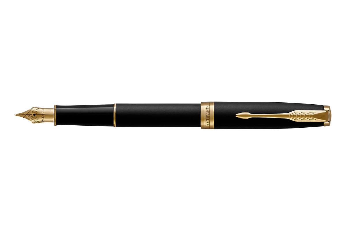 Parker® Parker Sonnet Matte Black GT Vulpen 1 Parker® Parker Sonnet Matte Black GT Vulpen