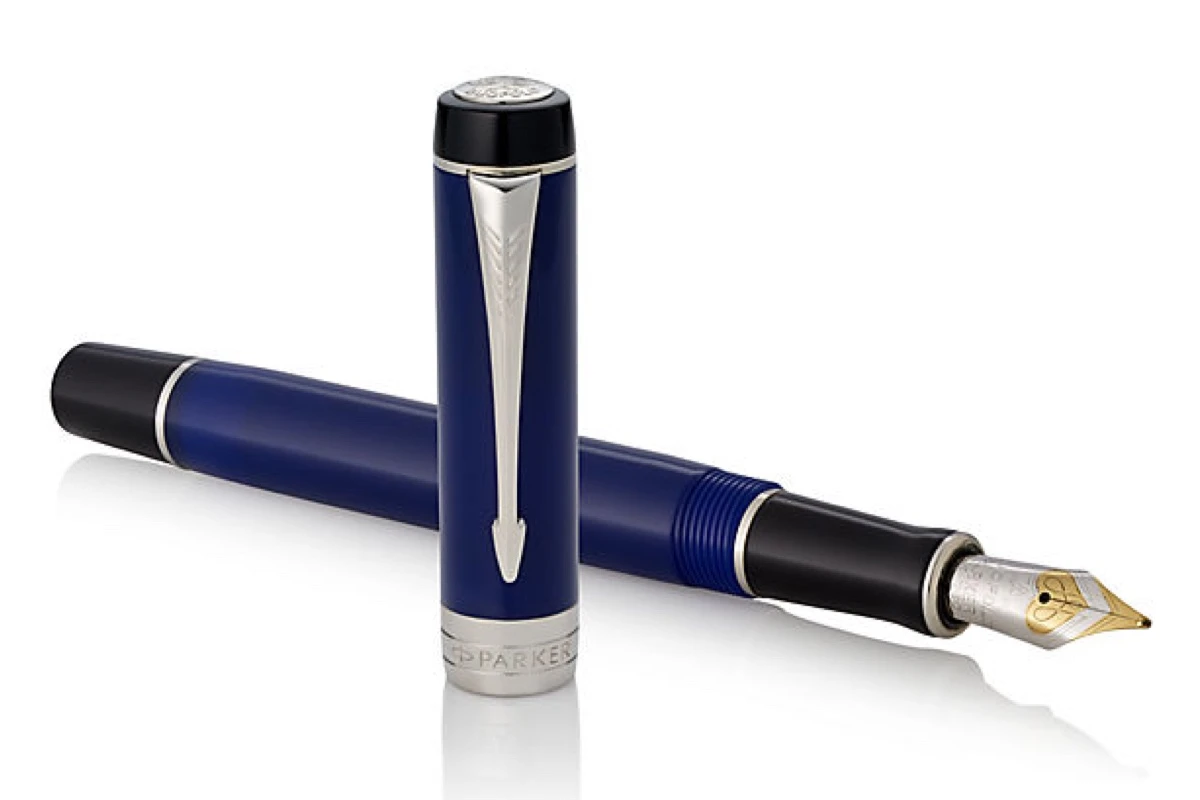 Parker® Parker Duofold Classic Blue & Black International Vulpen 2 Parker® Parker Duofold Classic Blue & Black International Vulpen - Afbeelding 2