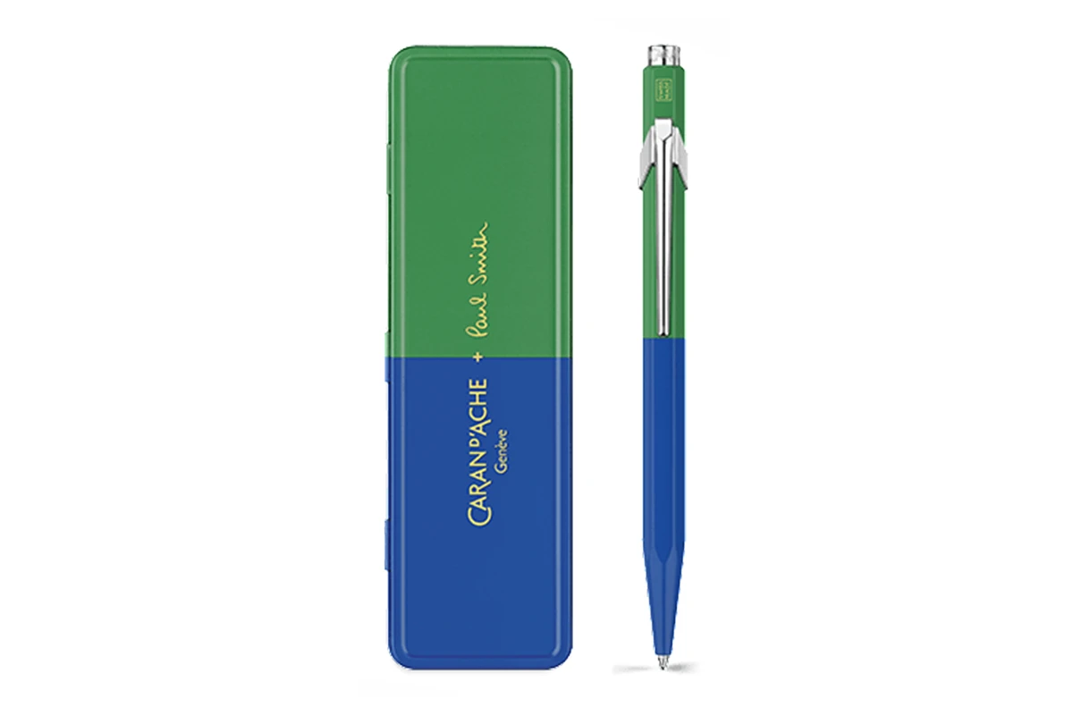 Caran D'Ache 849 Paul Smith Cobalt/Emerald Balpen 1 Caran D'Ache 849 Paul Smith Cobalt/Emerald Balpen