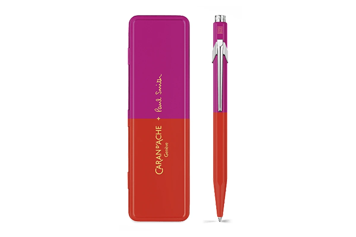 Caran D'Ache 849 Paul Smith Warm Red/Melrose Pink Balpen 1 Caran D'Ache 849 Paul Smith Warm Red/Melrose Pink Balpen