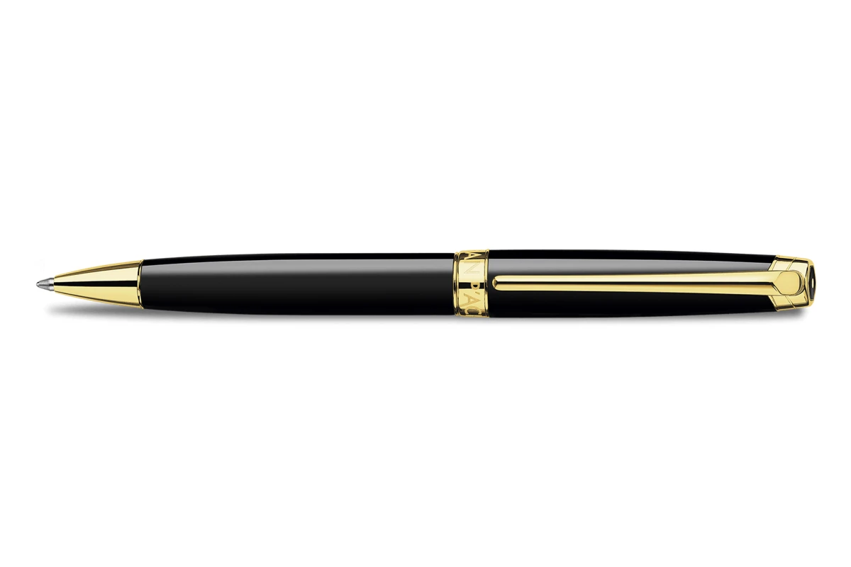 Caran D'Ache Léman Ebony Black GT Balpen 1 Caran D'Ache Léman Ebony Black GT Balpen