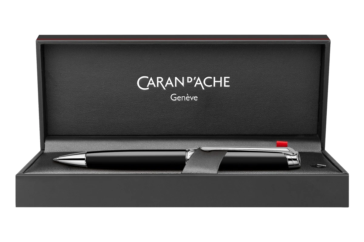Caran D'Ache Léman Ebony Black Balpen 3 Caran D'Ache Léman Ebony Black Balpen - Afbeelding 3