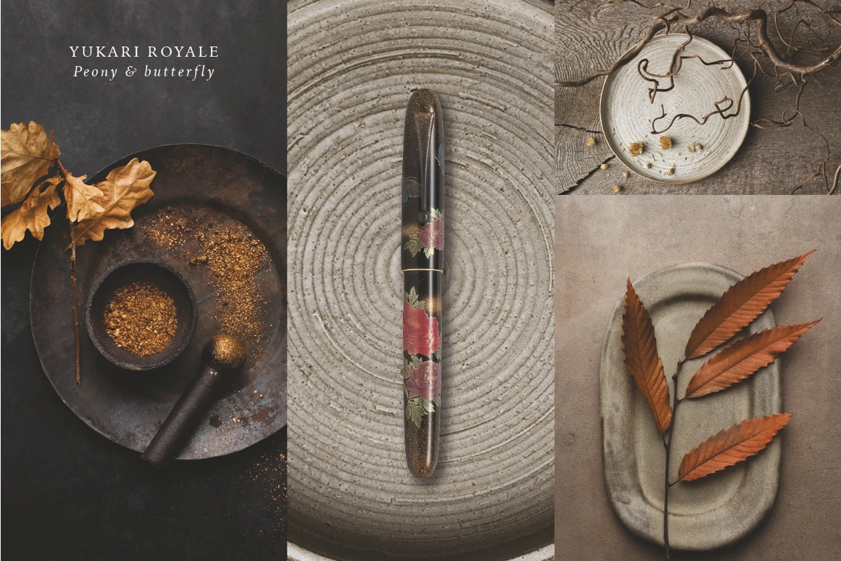 Namiki Yukari Royale Peony & Butterfly Vulpen 6 Namiki Yukari Royale Peony & Butterfly Vulpen - Afbeelding 6