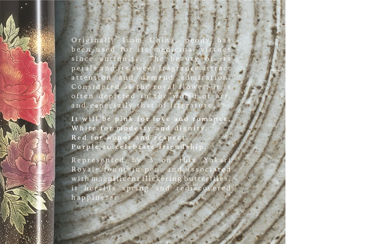 Namiki Yukari Royale Peony & Butterfly Vulpen 7 Namiki Yukari Royale Peony & Butterfly Vulpen - Afbeelding 7