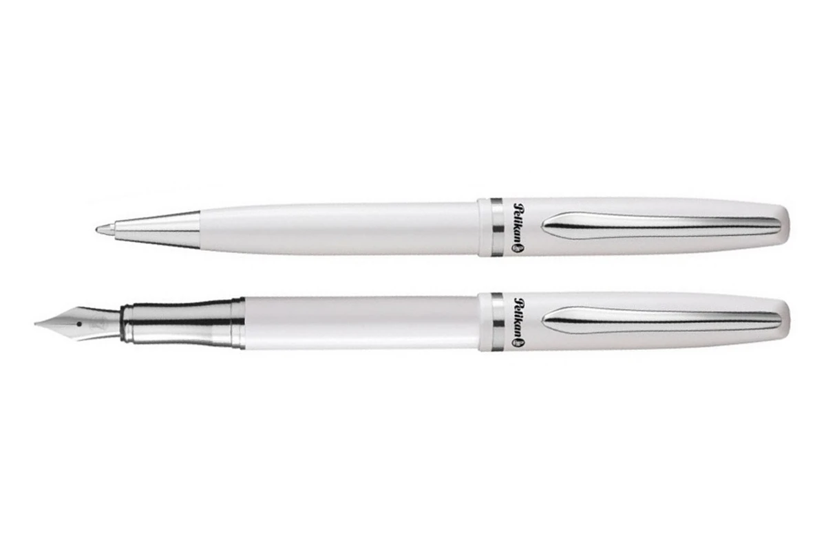 Set Pelikan Jazz Elegance Wit Balpen En Vulpen 1 Set Pelikan Jazz Elegance Wit Balpen En Vulpen