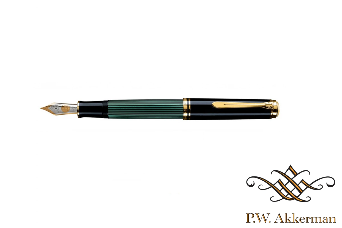 Pelikan Souverän M600 Zwart/Groen Vulpen 1 Pelikan Souverän M600 Zwart/Groen Vulpen