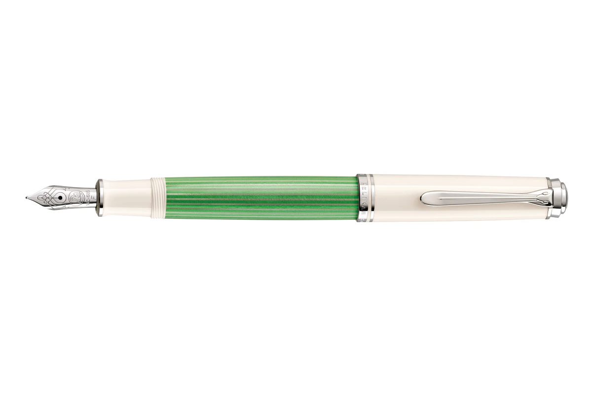 Pelikan Souverän M605 Green/White Vulpen 1 Pelikan Souverän M605 Green/White Vulpen