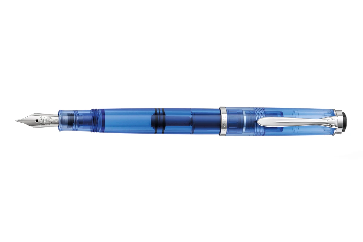 Pelikan Classic M205 Demonstrator Blue Vulpen 1 Pelikan Classic M205 Demonstrator Blue Vulpen