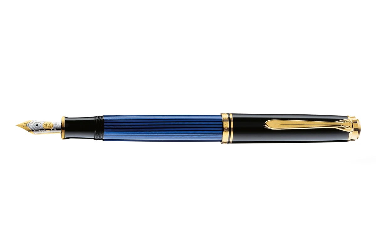Pelikan Souverän M800 Blauw/Zwart Vulpen 1 Pelikan Souverän M800 Blauw/Zwart Vulpen