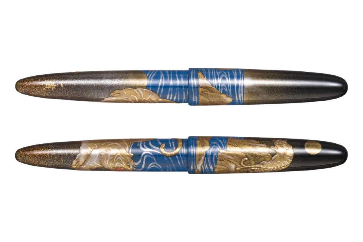 Sailor King Of Pens Maki-e 'Tiger In The Moonlight' Vulpen 3 Sailor King Of Pens Maki-e 'Tiger In The Moonlight' Vulpen - Afbeelding 3
