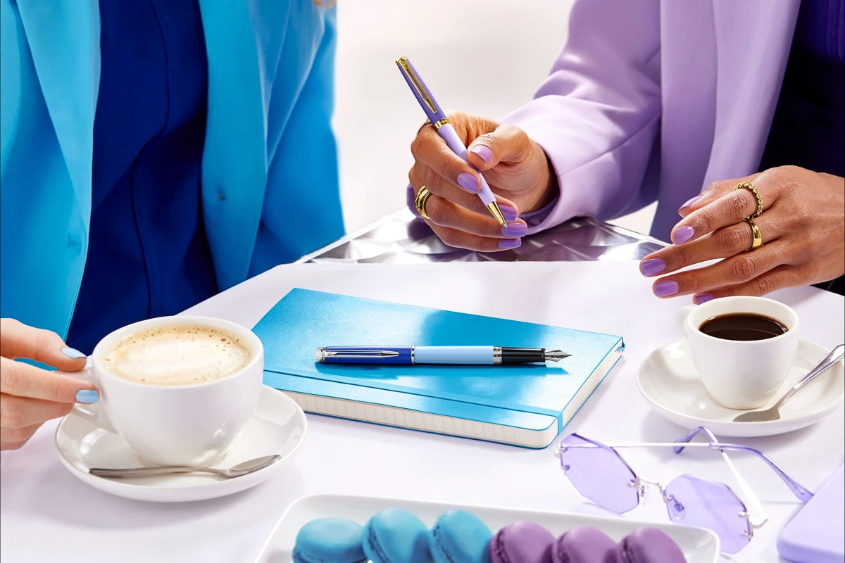 Waterman Hémisphère Colour Blocking Purple GT Balpen 6 Waterman Hémisphère Colour Blocking Purple GT Balpen - Afbeelding 6